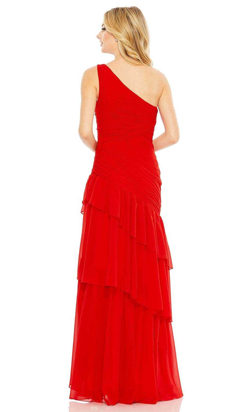 Ieena Duggal, Ieena Duggal 55908 - One-Sleeve Ruffled Asymmetrical Hem Prom Dress