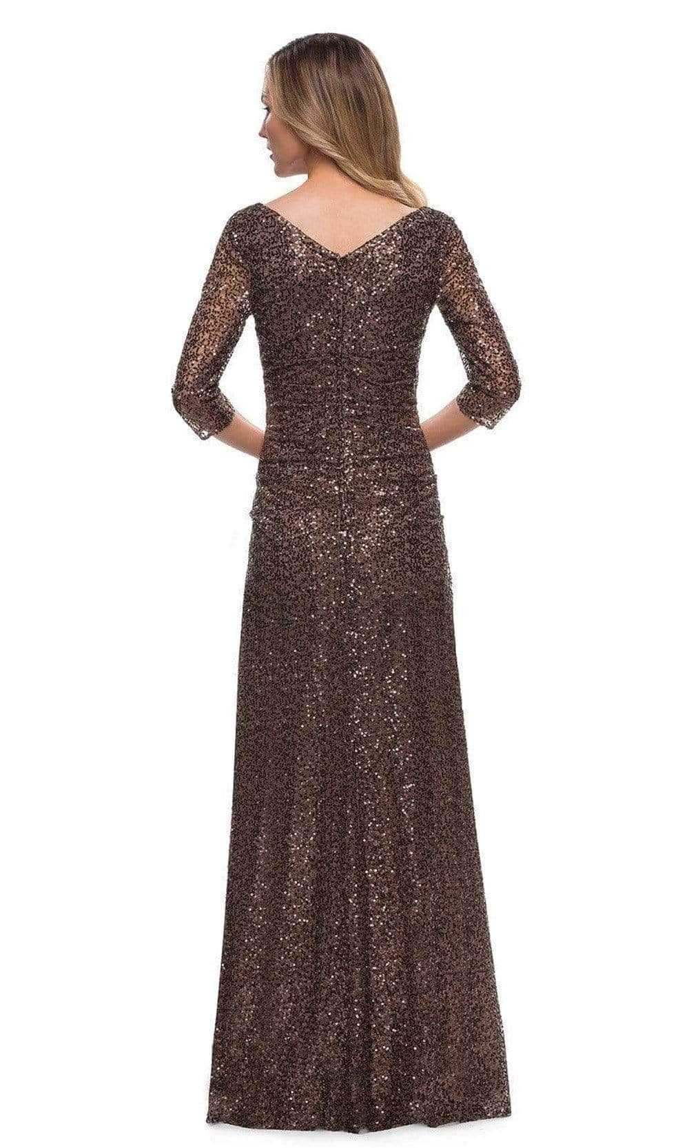 La Femme, La Femme - V-Neck Sequin Formal Dress 29195SC