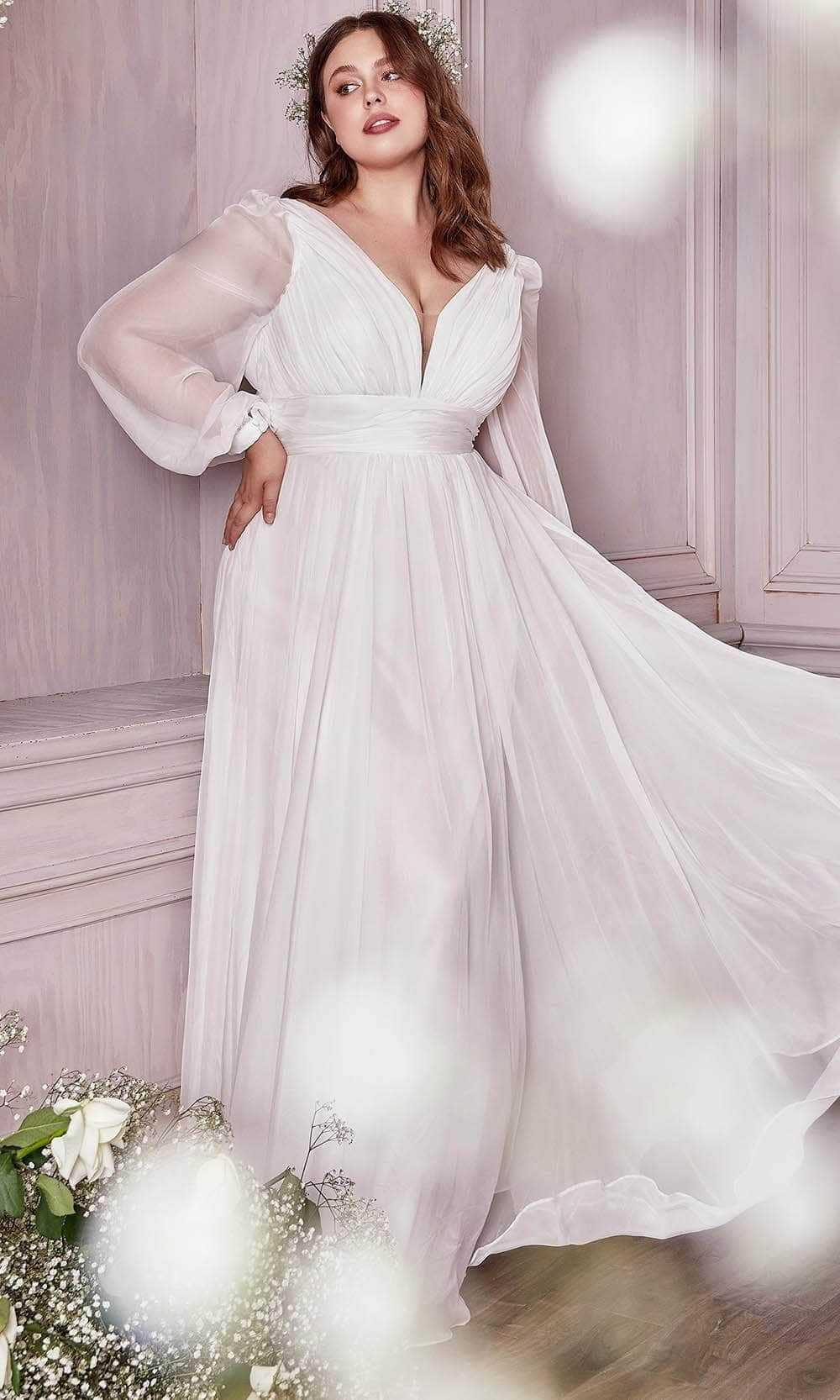 Ladivine Bridal, Ladivine Bridal CD0192W - Chiffon Bridal Gown