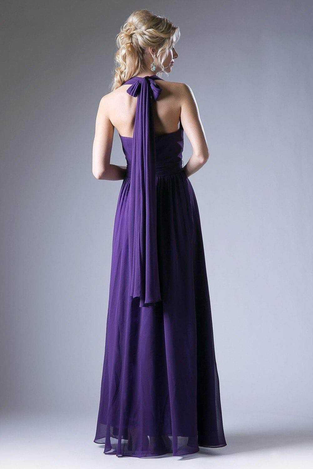 Ladivine, Ladivine CF055 - Versatile Neck Chiffon Dress