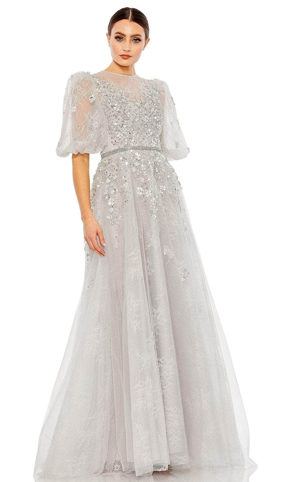 Mac Duggal, Mac Duggal 20445 - Puff Sleeve Lace Mother of the Groom Gown