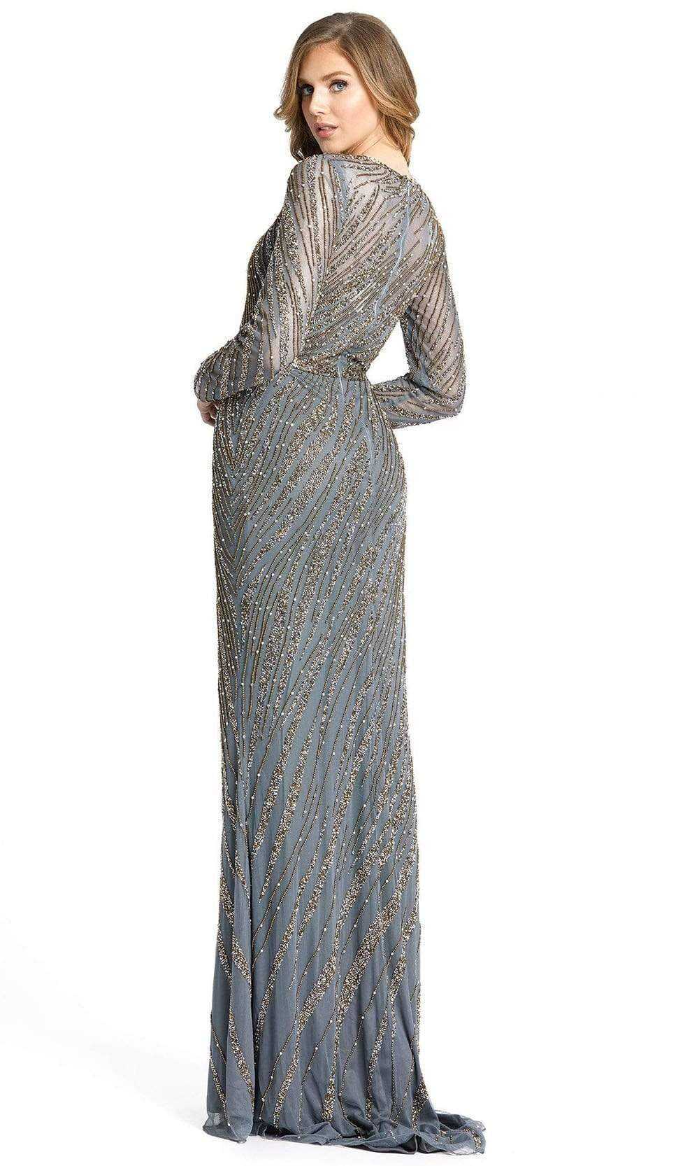 Mac Duggal, Mac Duggal - 5240 Embellished Long Sleeve Mother of the Groom Sheath Dress