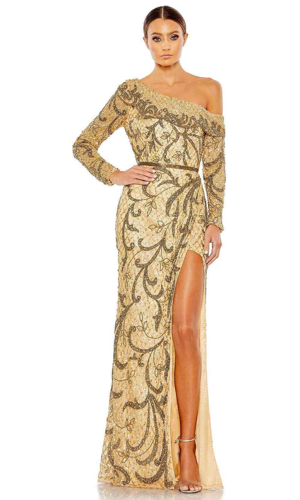 Mac Duggal, Mac Duggal 5639 - Long Sleeve Embellished Prom Gown