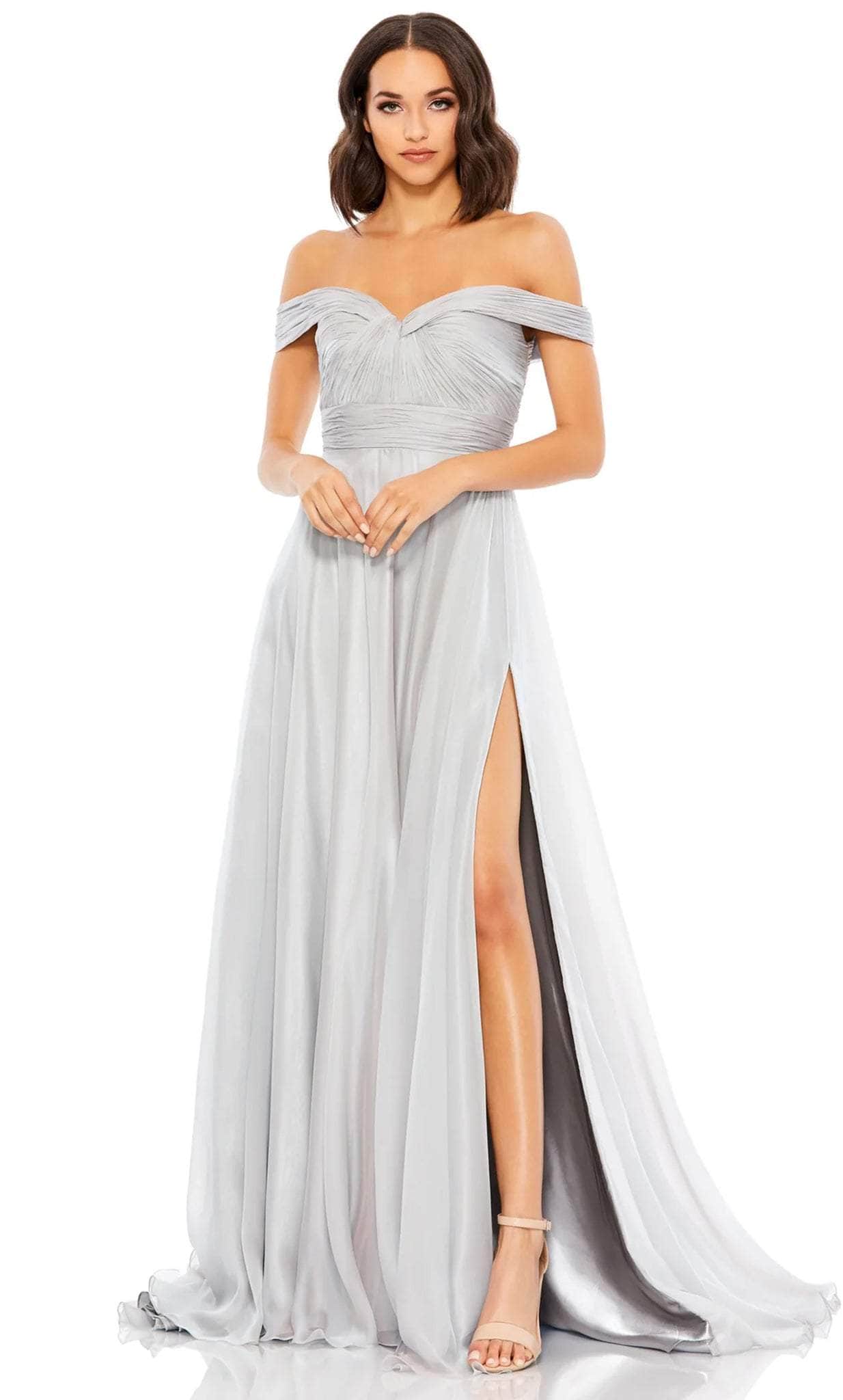 Mac Duggal, Mac Duggal 67485 - Off-Shoulder Pleated Bodice Prom Gown
