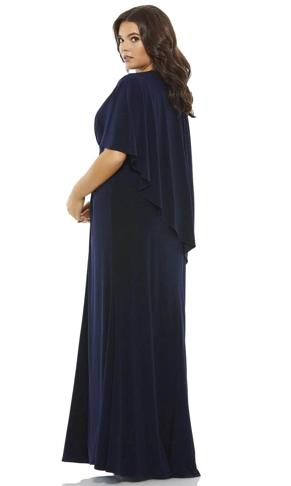 Mac Duggal, Mac Duggal 67929 - Poncho Modest Jersey Long Dress