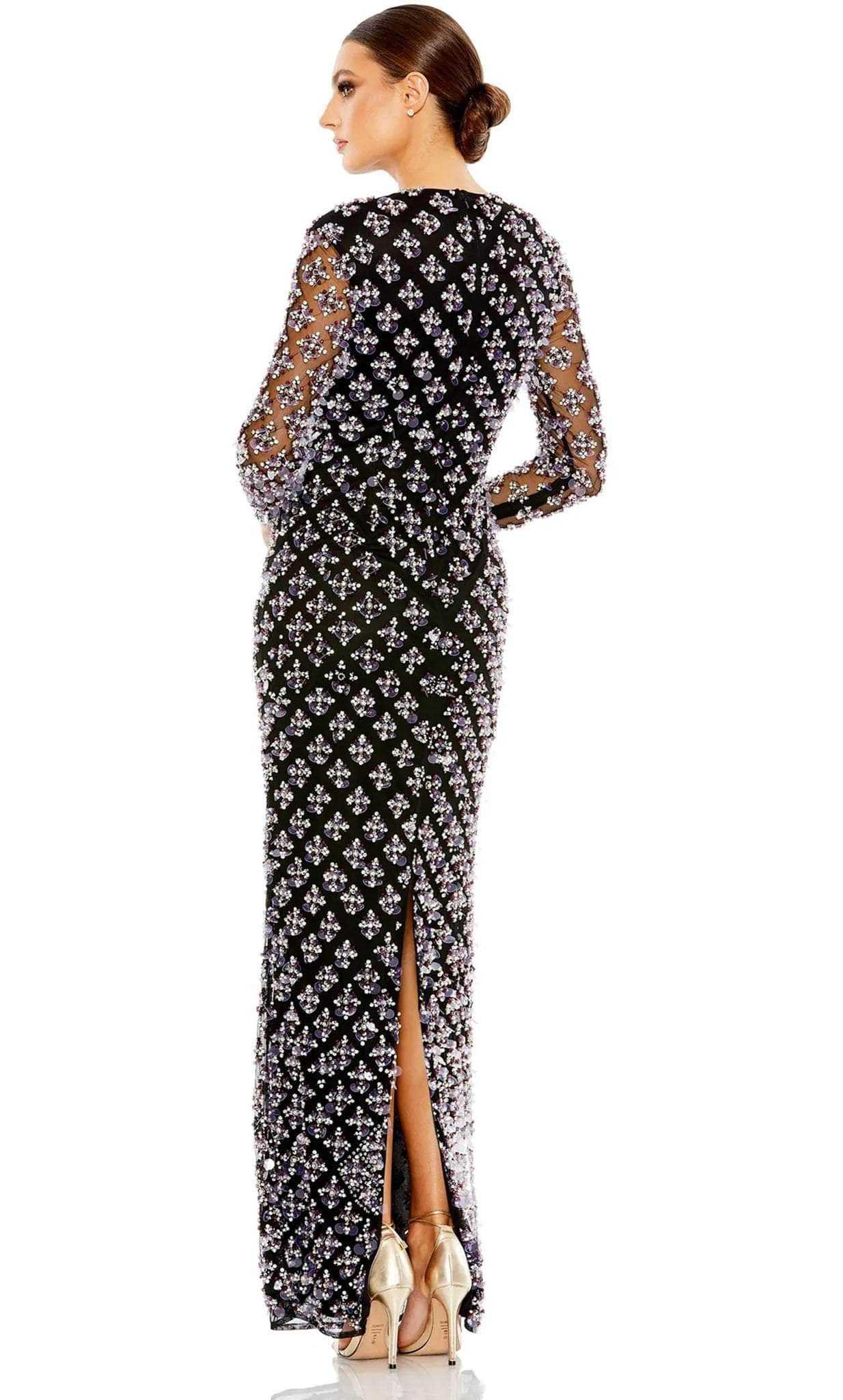 Mac Duggal, Mac Duggal 93618 - Embellished Translucent Evening Gown