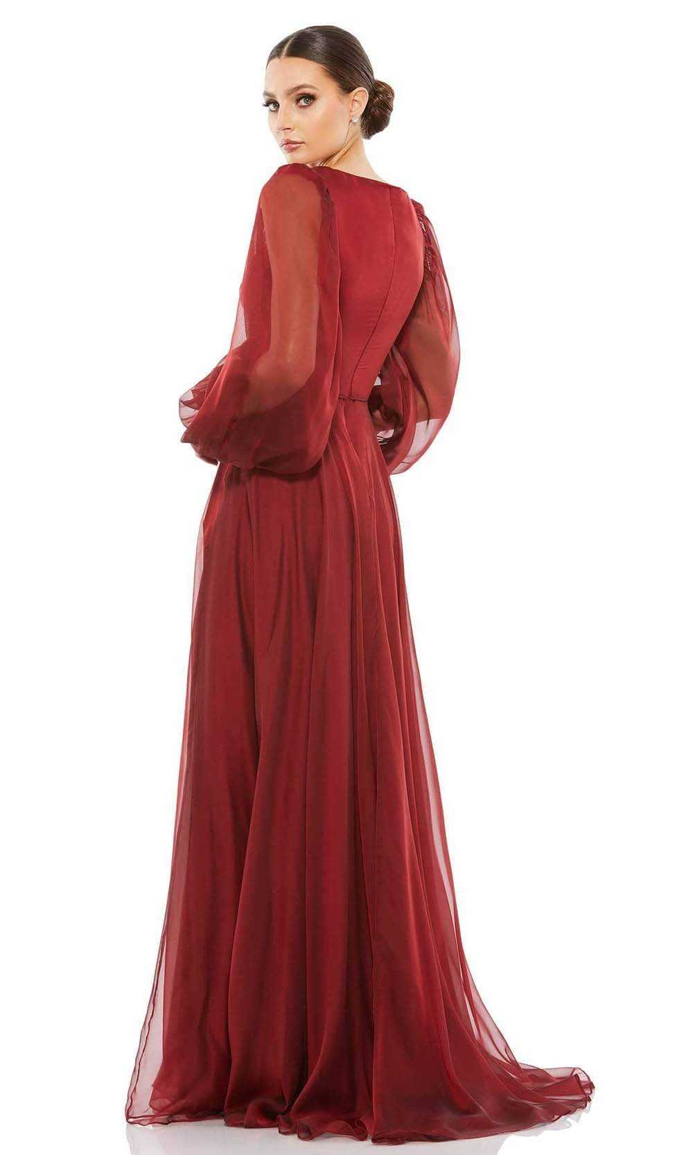 Mac Duggal, Mac Duggal Evening - 67873D Long Sleeve Modest A-Line Dress