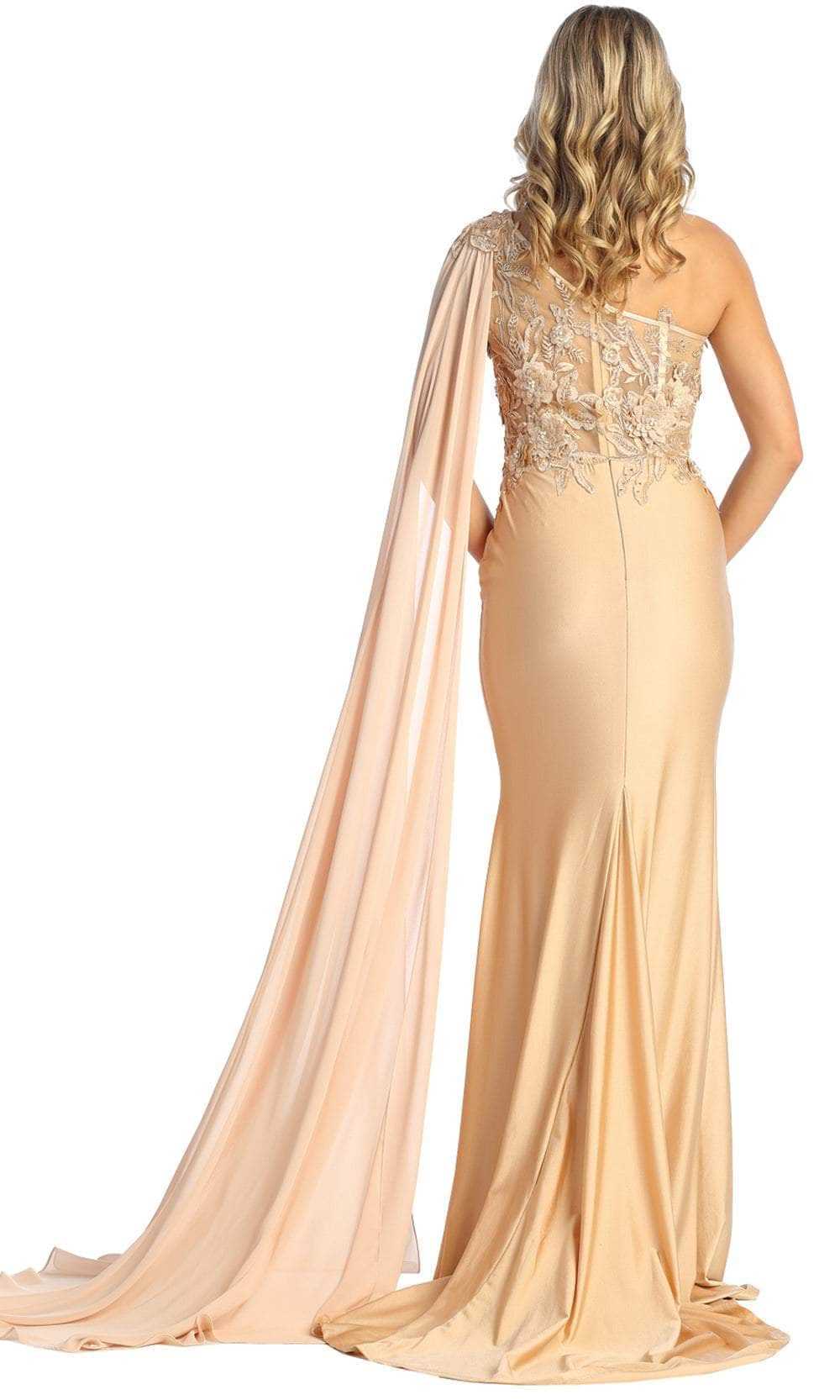May Queen, May Queen - Embellished One Shoulder Evening Dress RQ7943