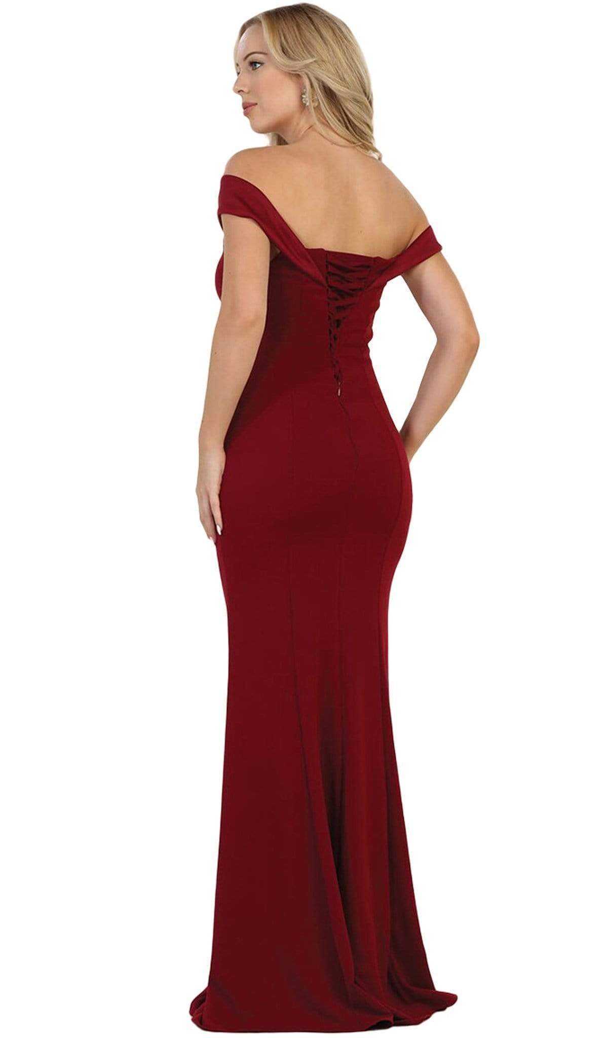 May Queen, May Queen - Fold over Off-Shoulder Sheath Dress