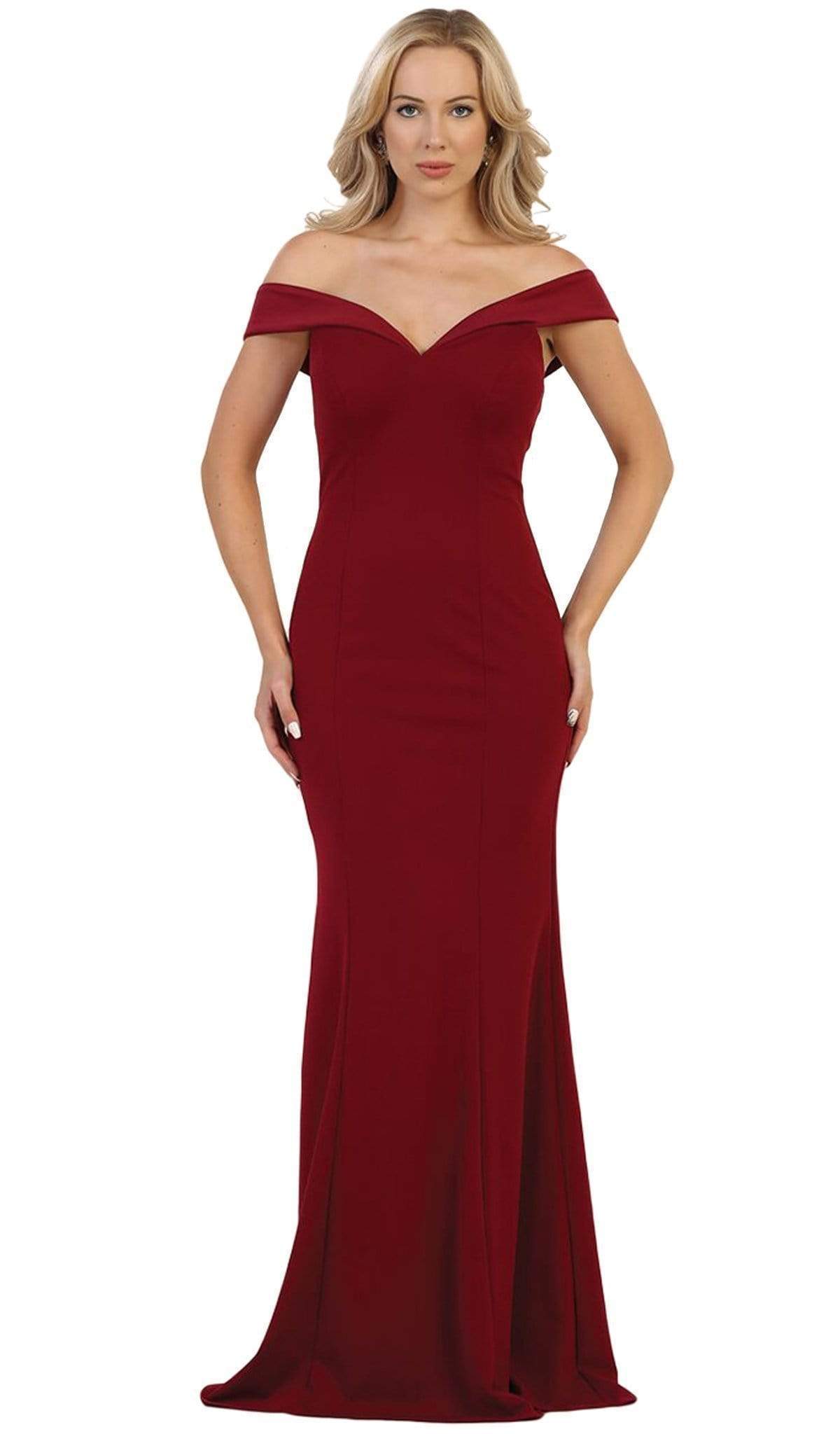 May Queen, May Queen - Fold over Off-Shoulder Sheath Dress