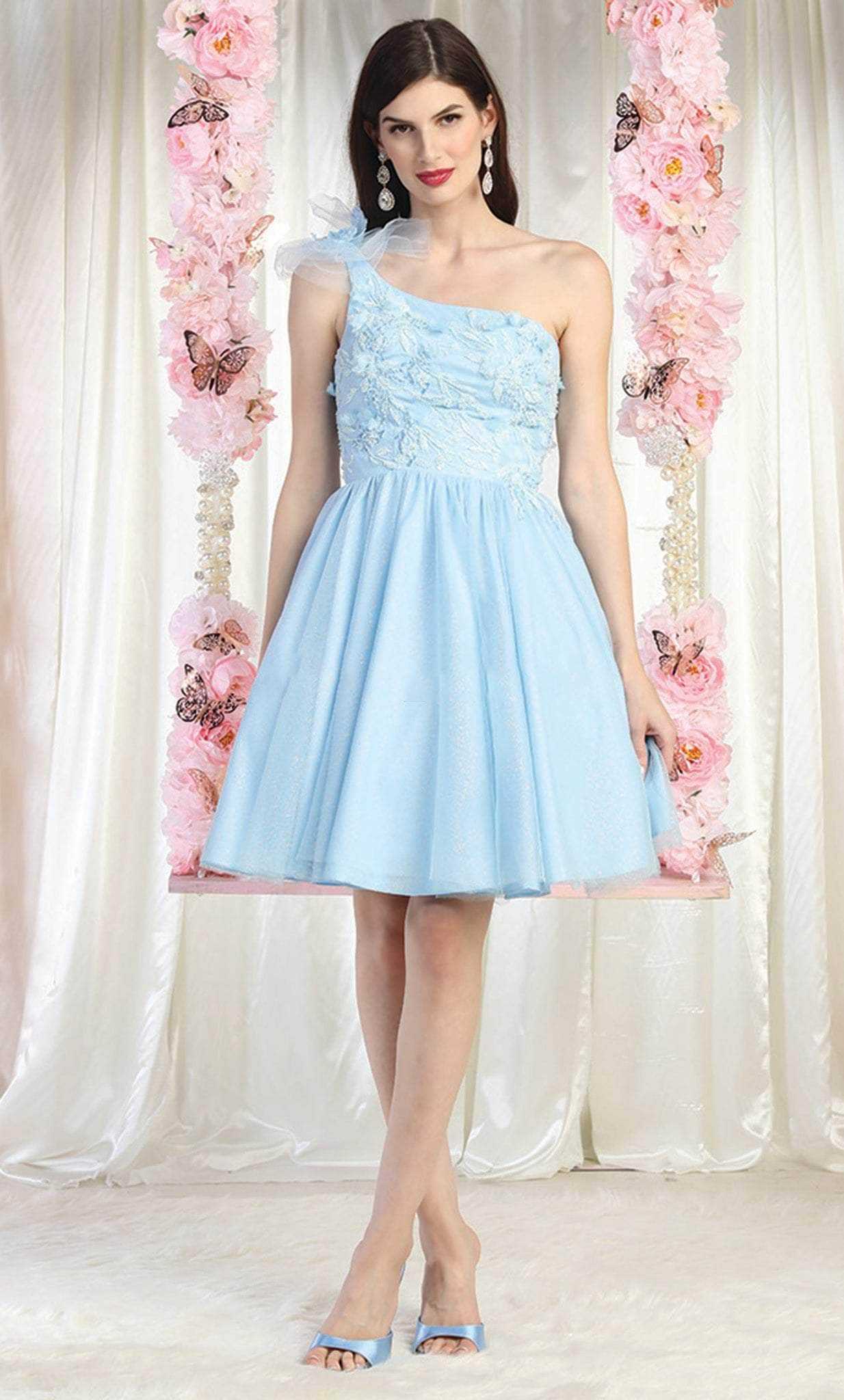 May Queen, May Queen MQ1952 - One Shoulder A-Line Cocktail Dress